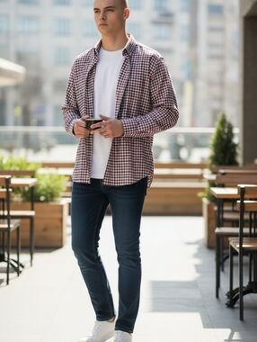 Egara Men's Size XL Button Down Causal Wear Dress Shirt